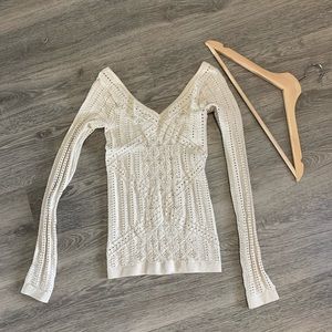 Bebe Fitted Long Sleeve Top